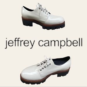 Jeffrey Campbell Trevor Platform Lug Derby Oxfords Ivory Y2K Women’s Size: 8.5
